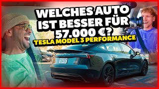 JP Performance - Welches Auto ist besser für 57.000€? | Tesla Model 3 Performanc