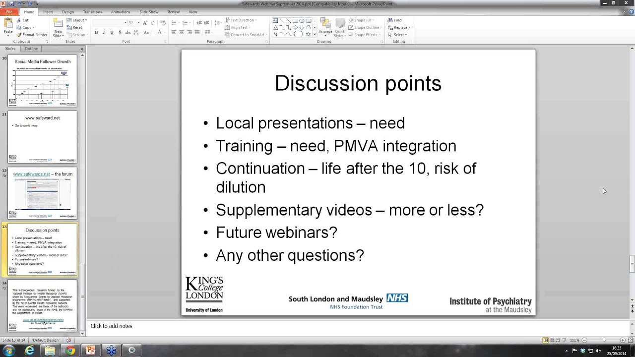 Safewards One Year On Youtube