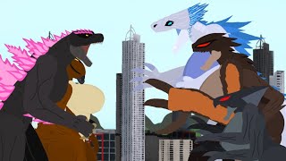 Godzilla and Kaiju Girls Part 3 animation - Drago Monsterverse