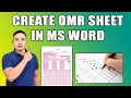 Create OMR Sheet in MS Word || #omrsheet #omr