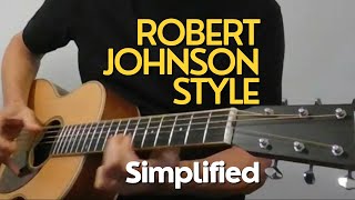 Acoustic blues fingerstyle guitar tutorial | Robert Johnson style 12 bar blues