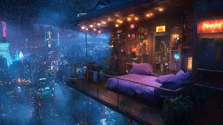 🎵Calm Your Mind With Winter Night Above the Cyberpunk : Snow and  Ambient Music | Cyberpunk Skyline