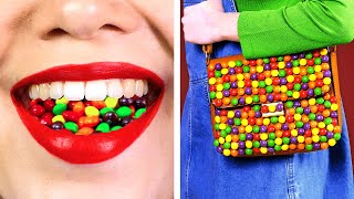 SNEAK SNACKS INTO THE MOVIES! Funny Ways to Sneak Candies & 100 LAYERS of Food by Kaboom!