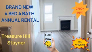 Brand New 2700+ SF 4 Bed 4 Bath Annual Rental