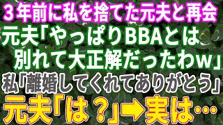 【スカッとする話】3年前に離婚して、私を捨てた元夫と再会。私「離婚してくれてありがとう。今幸せ。これから復讐するね」元夫「は？」【修羅場】