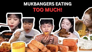 Mukbangers eating a HUGE quantity of one food (big bites) 🌶️🔥 I ASMR I Big BItes 🤯💥