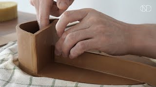 판작업으로 만든 도자기 정리함 : Making a ceramic Storage Box [ONDO STUDIO]