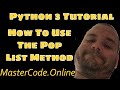 How To Use The Pop List Method In Python 3