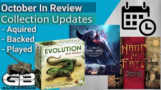 Board Game Collection Update October 2021 - What I Backed, Played, and Acquired!
