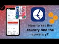 How to set the country and the currency on LOT Polish Airlines?