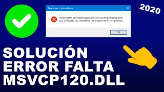 ✅ Falta archivo MSVCP120.dll en el equipo SOLUCIÓN DEFINITIVA | Windows 10, 8 y 7