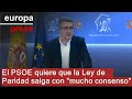 El PSOE quiere que la Ley de Paridad salga con 