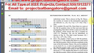 Probabilistic Error Modeling for Approximate Adders | IEEE Projects in Bangalore