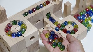 Marble Run   ☆ Cuboro Wooden Course Made in Switzerland \u0026 Wooden Yuriika Deluxe 66 Made in Japan