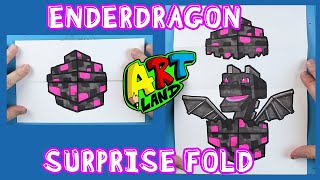 How to Draw an ENDERDRAGON SURPRISE FOLD!!!