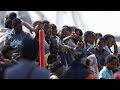 About 800 migrants rescued in the Mediterranean arrive in Italy