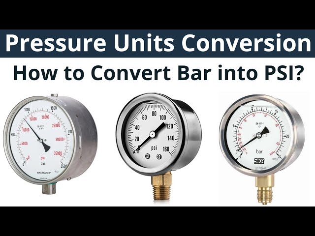 Psi Bar Conversion Chart