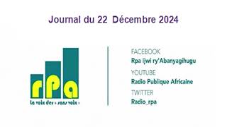 Journal du 22  Décembre 2024