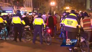 Uncut: Large crowds near Boston Marathon finish line