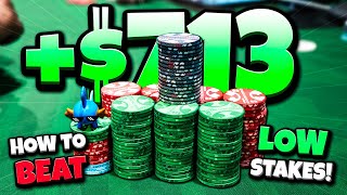 Tips & Tricks to Beat LOW STAKES POKER! $1/2, $1/3, $2/5 | Poker Vlog #251