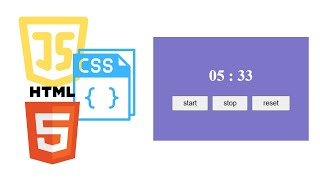 Create a Timer with Start, Stop, and Reset Buttons – HTML, CSS & JavaScript!