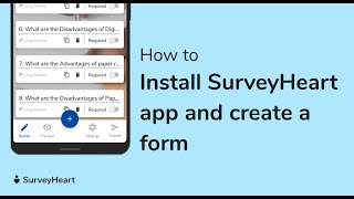 SurveyHeart Android App - How to Create Forms?