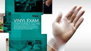 KLEX Disposable Vinyl Gloves Medical Exam Grade, Latex \u0026 Powder Free, BPA Free, S, M, L, XL