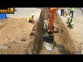 영웅건기 엥콘틸트로테이터 engcon tiltrotator 활용 지역난방250a 도로구간 지장물 터파기 작업 part.1