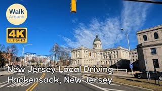 【4K60】 Driving - Town Driving Tour: Hackensack, New Jersey
