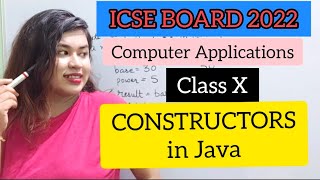 Constructors in java | ICSE Class 10 Computer Applications | java 2022 Board #constructorinjava