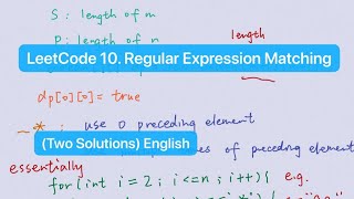 LeetCode 10. Regular Expression Matching (Two Solutions: Recursion and DP)