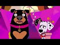 101 dalmatian street dolly angrily sprays a water hose at roxy and dylan scene