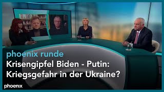 phoenix runde: Krisengipfel Biden - Putin: Kriegsgefahr in der Ukraine?