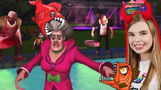 WRZUCIŁAM STRASZNĄ NAUCZYCIELKĘ DO BASENU Z PIRANIAMI 🐟😈 Scary Teacher 3D #10