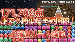 【パズドラ】ランキングダンジョン 9周年記念杯2 誰でも王冠圏内行ける立ち回り解説！！