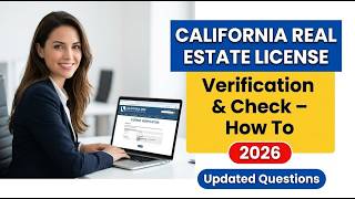 California Real Estate License Verification 2026 | Check Any Agent Status Instantly