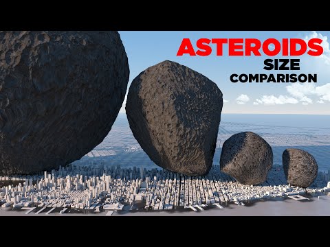 What are the sizes of asteroids?