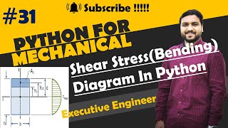 Shear stress in Beam | Python for mechanical engineer | Python Basic Tutorial
