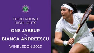 Ons Jabeur vs Bianca Andreescu | Third Round Highlights | Wimbledon 2023