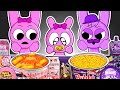 INCREDIBOX SPRUNKI - PINKI Family Convenience Store PURPLE PINK Food Mukbang Animation | ASMR