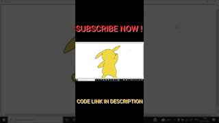 Draw Pikachu using python #shorts #code #python #pokemon