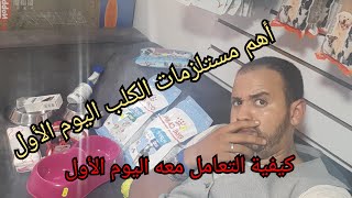 أهم مستلزمات الكلب و كيفية التعامل معه اليوم الأول فيديو مهم جدا