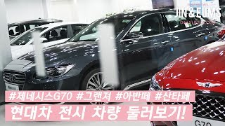 현대자동차 전시장을 둘러봤어요!ㅣ제네시스G70 그랜져IG 더뉴아반떼 산타페TM 전시차 스케치ㅣVlog #29