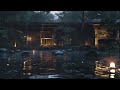 Soothing Rainfall Symphony: Embrace the Cozy Atmosphere of a Vintage Cabin in Wilderness at Night