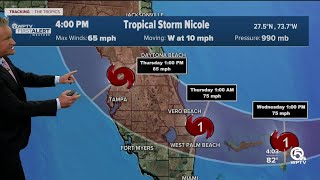 Tropical Storm Nicole forecast, 4 p.m. Nov. 8, 2022