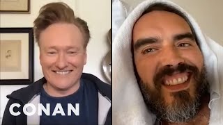Russell Brand Compliments Conan’s Scalp | CONAN on TBS