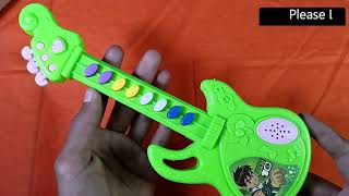 Toy guitar unboxing and playing / Musical guitar toy / Rock band music guitar/Green Guitar.