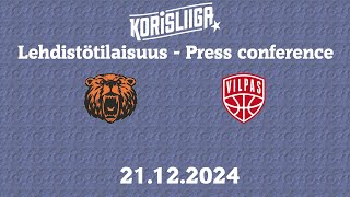 Lehdistötilaisuus Kauhajoki - Vilpas 21.12.2024