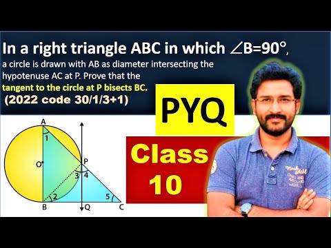 In A Right Triangle ABC In Which B = 90°, A Circle Is Drawn With AB As ...