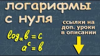 ЛОГАРИФМЫ С НУЛЯ | свойства логарифмов | натуральный логарифм